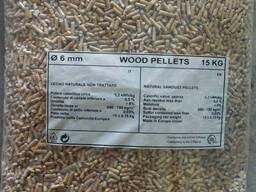 Pine Fir Wood Pellets 6mm DIN plus &amp; ENplus A1/A2 Wood Pellets In 15kg bags